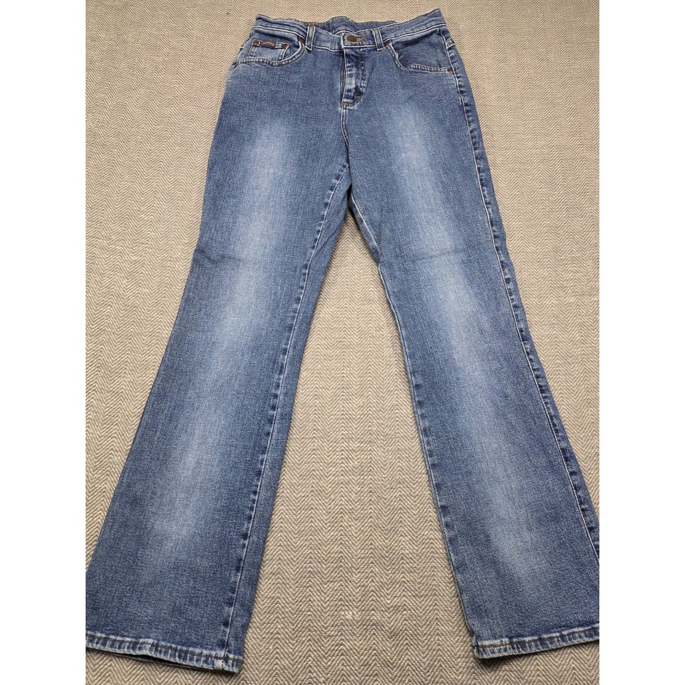 Riders by Lee Womens High Rise Straight Leg Jeans Medium Wash Blue Denim 27x29